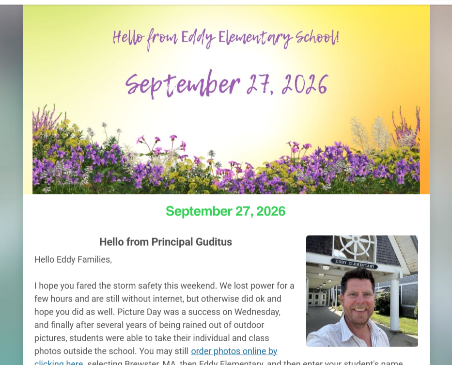 Eddy Newsletter 9.27.26
