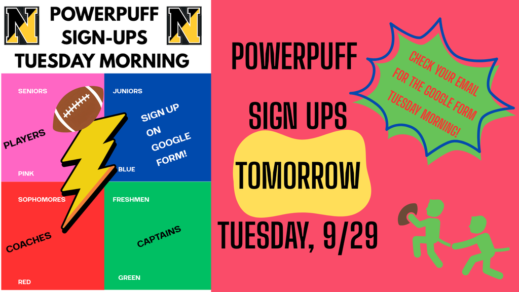 PowerPuff game sign up flyer