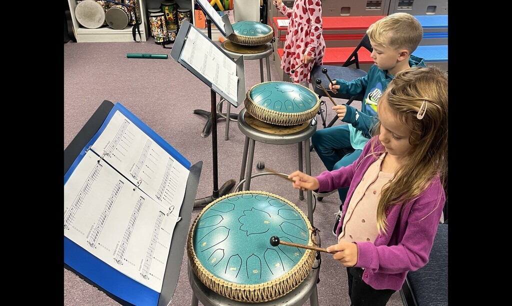 students play instruments