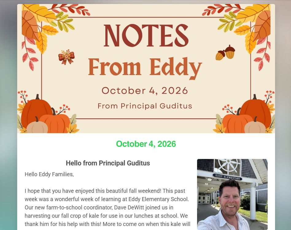 Eddy Newsletter 10.4.26