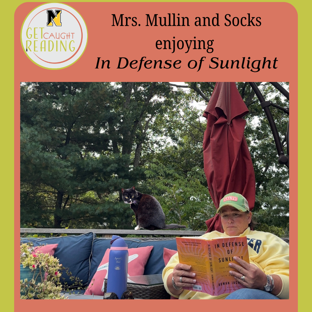 Get Caught Reading Poster - Mrs. Mullin and Socks