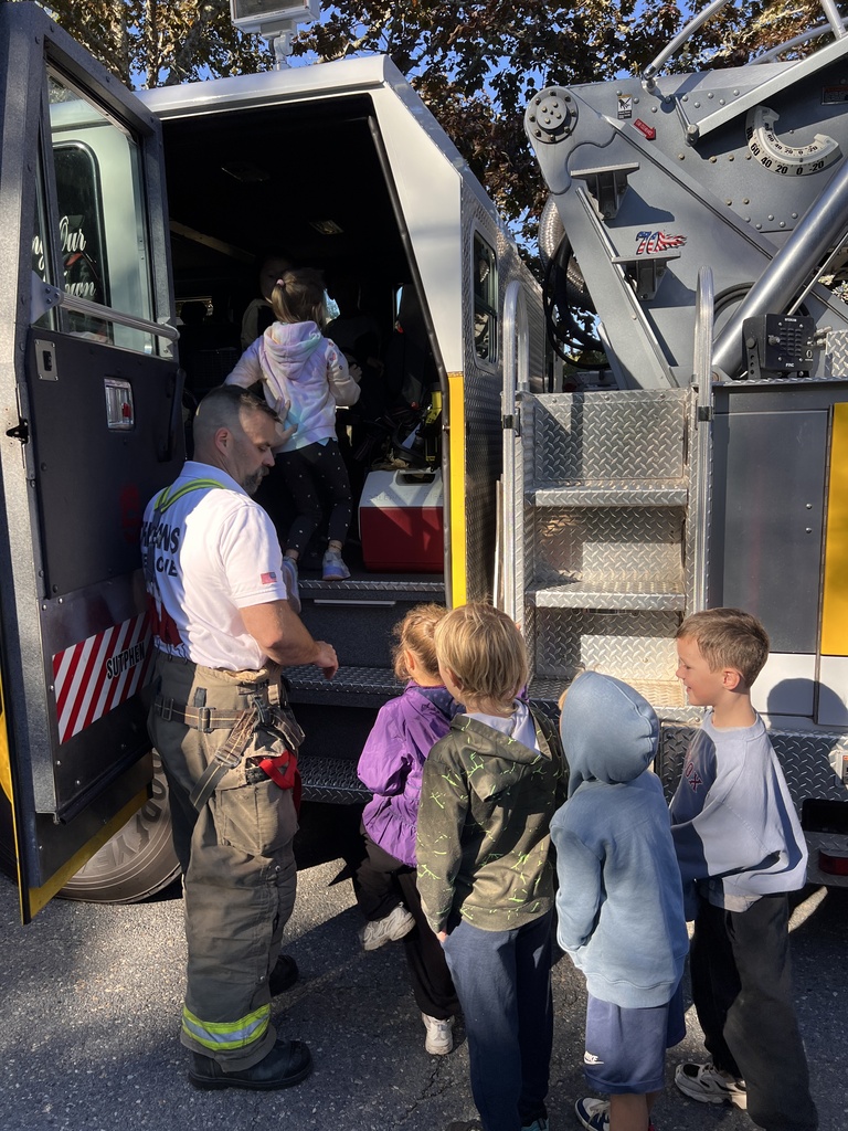 Thank you to the Orleans Fire Department for inspiring our Kindergarten and First Graders today with valuable fire safety lessons and the unforgettable experience of getting inside the truck!
