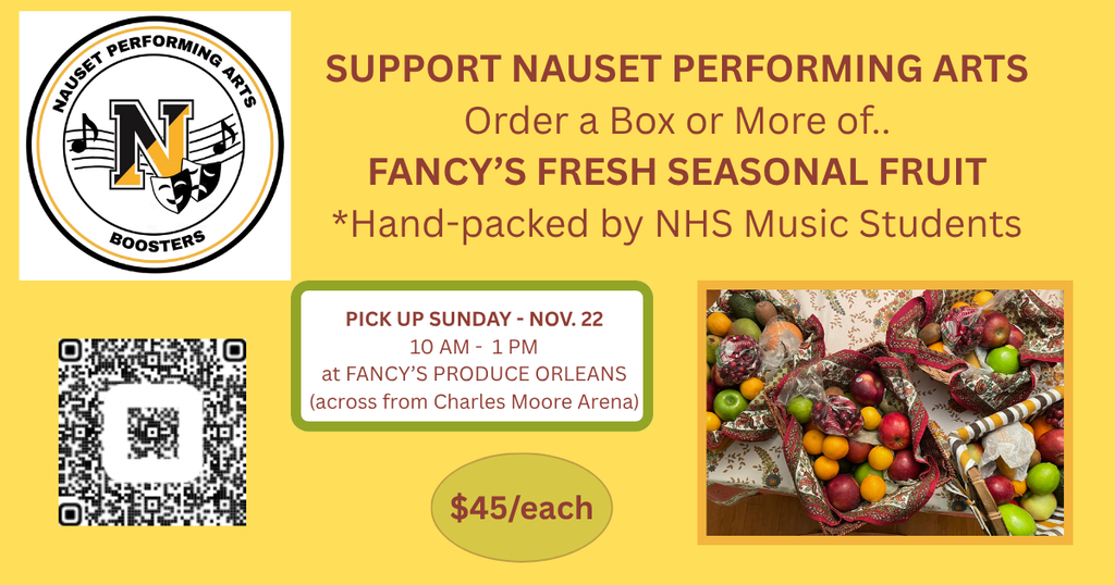 Music Boosters Fruit Fundraiser Flyer