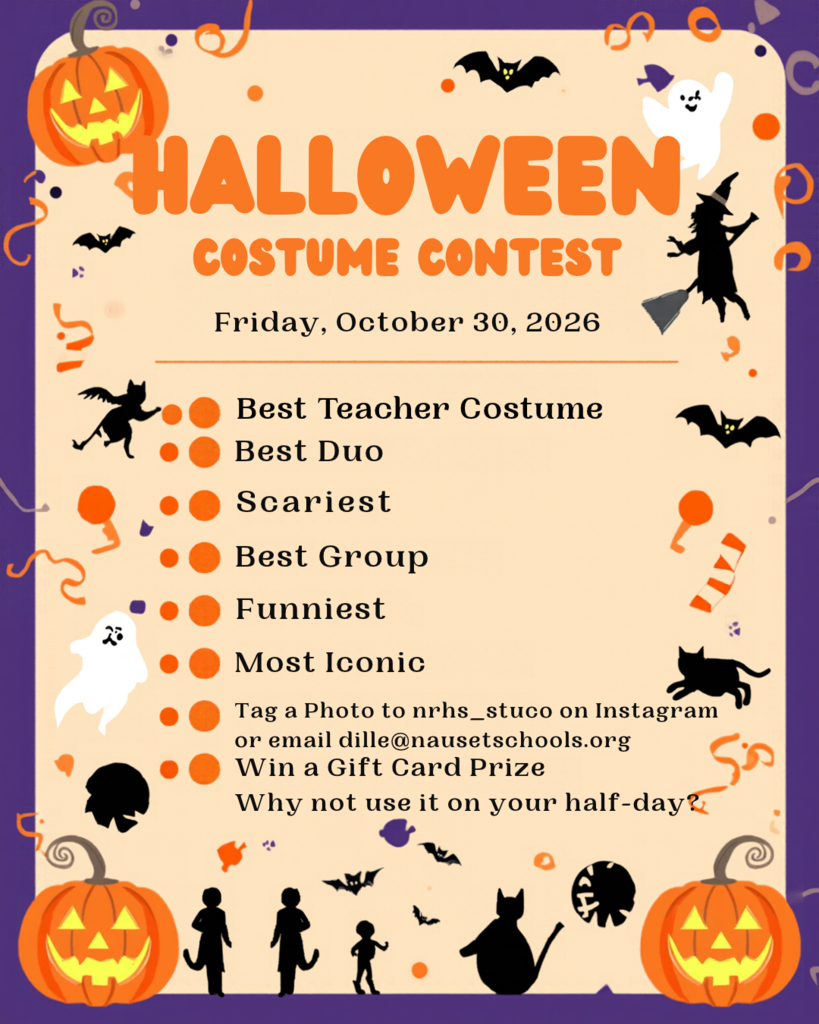 StuCo Halloween Costume Contest Flyer