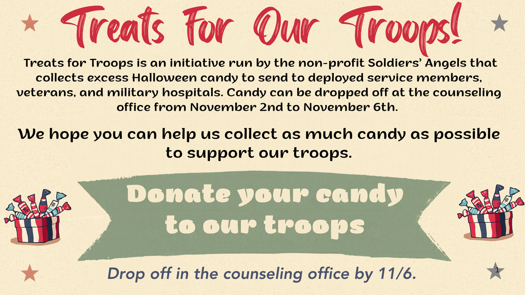 Treats for Our Troops Flyer