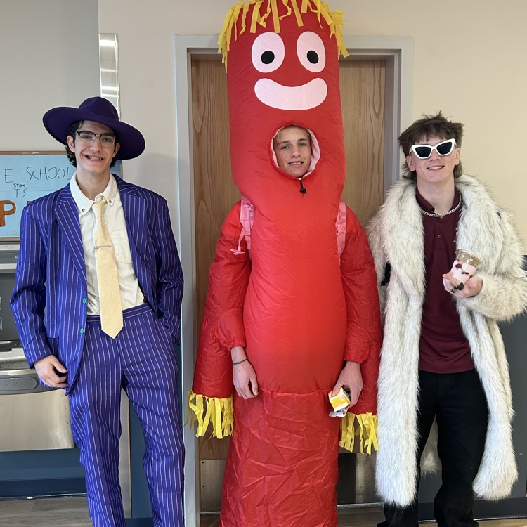 students embracing the Halloween fun