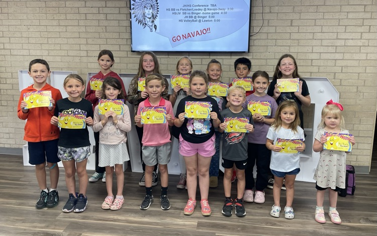 Our student of the week group of kids. 