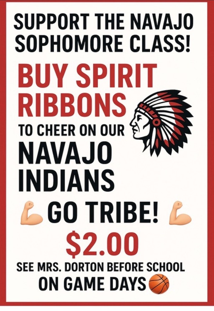 See Mrs. Dorton before basketball games to buy your spirit ribbon for $2