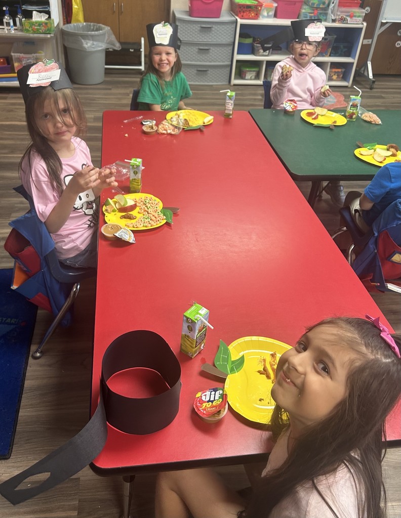 Elementary students celebrating Johhny Appleseed day