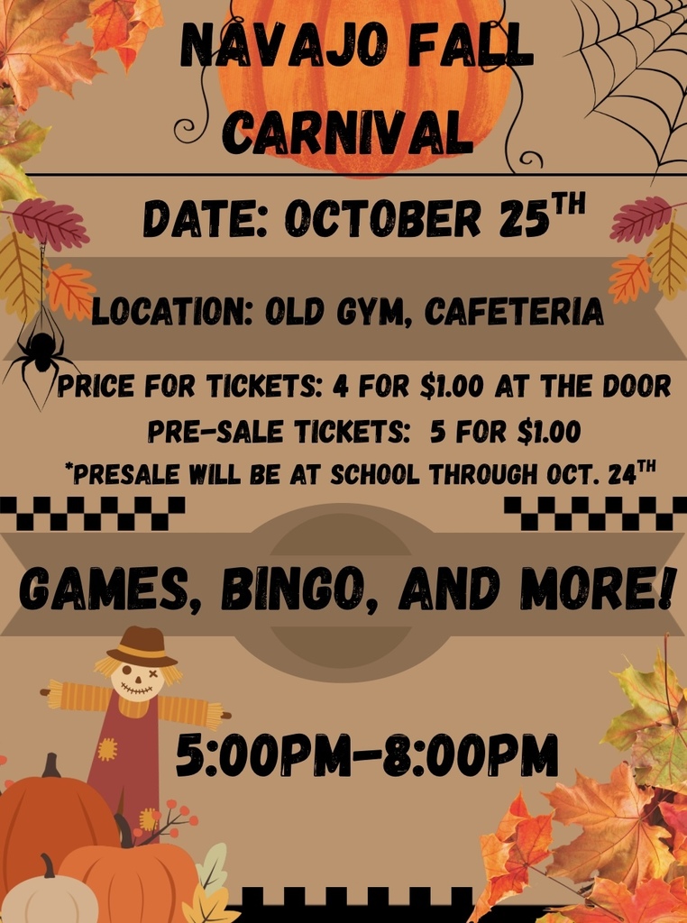 Navajos fall carnival flyer