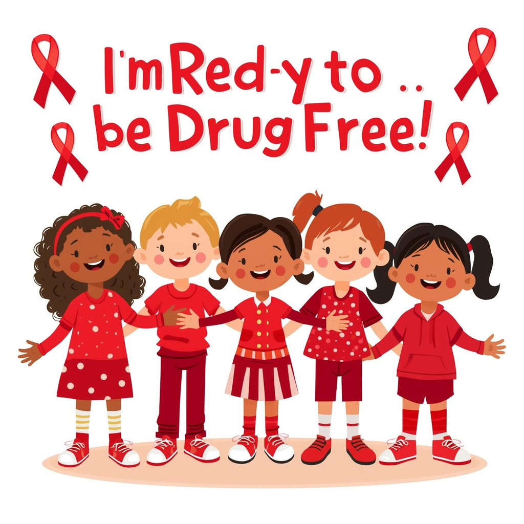 I am red-y to be drug free imagine