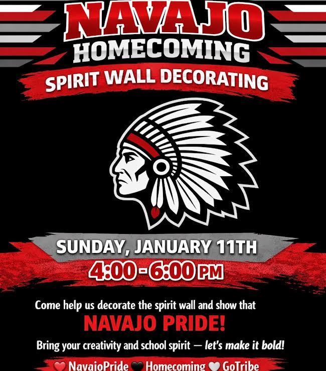 Homecoming spirit wall decorating flyer