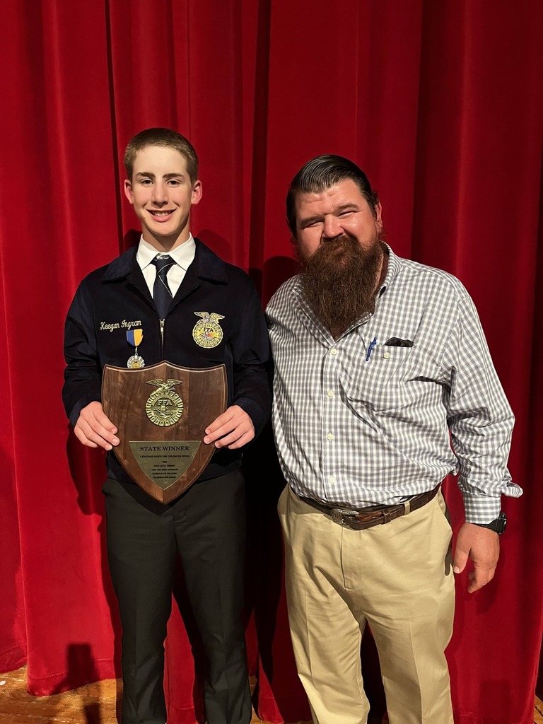Keegan with Navajo FFA director Mr. Curry 