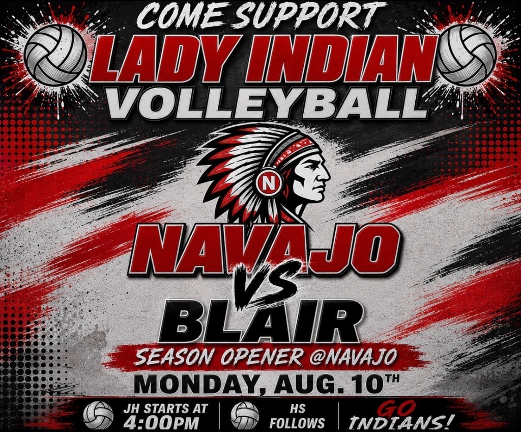 Volleyball game at Navajo @4:00pm