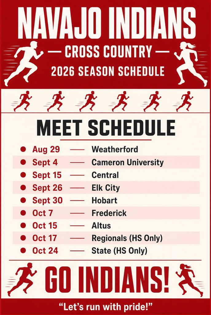 Navajo Cross Country Schedule 