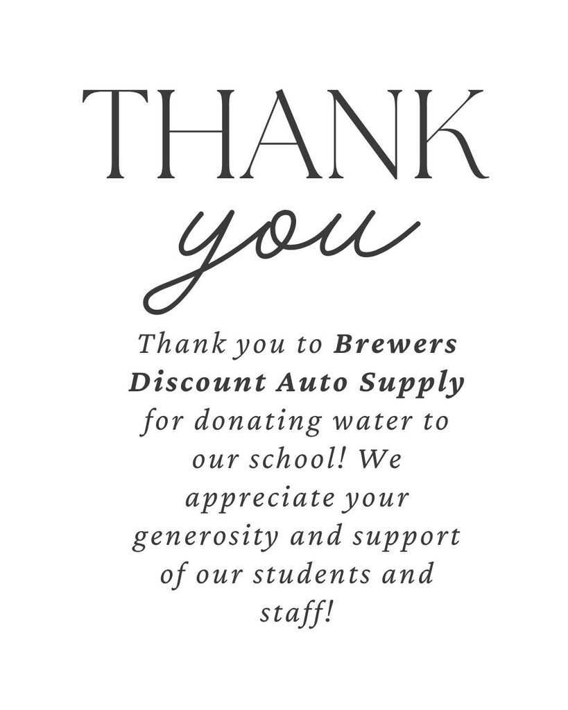 Thank you to Brewers Discount Auto Supply