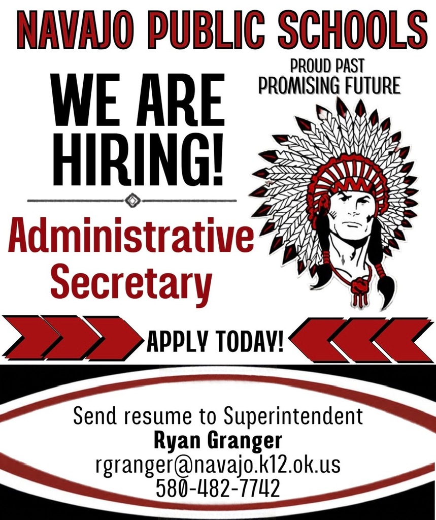 Navajo is hiring for an Administrative Secretary