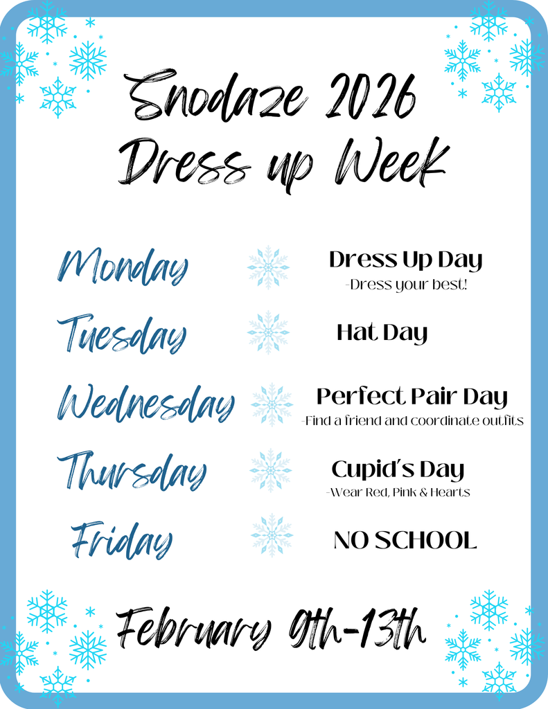 Snow Week Dress up Days  School event Dress up days poster (1) (1)