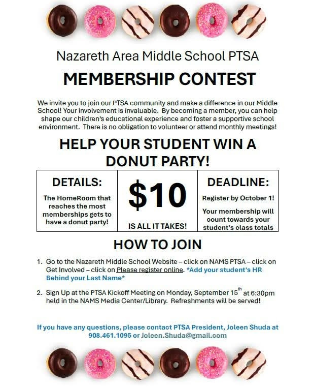 NAMS PTSA Membership Contest