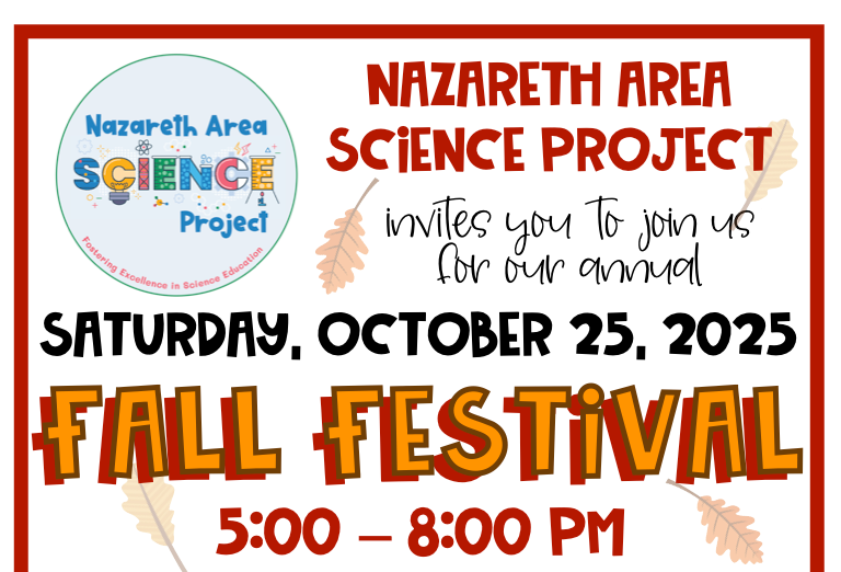 Nazareth Area Science  Project Fall Festival Flyer
