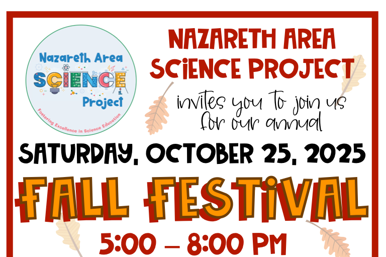 Nazareth Area Science  Project Fall Festival Flyer