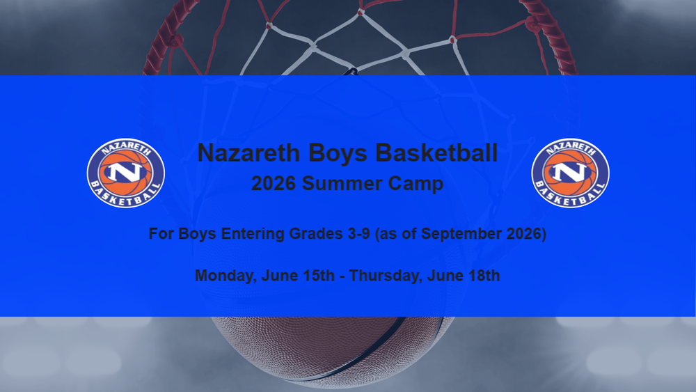 Nazareth Boys Basketball Summer Camp graphic