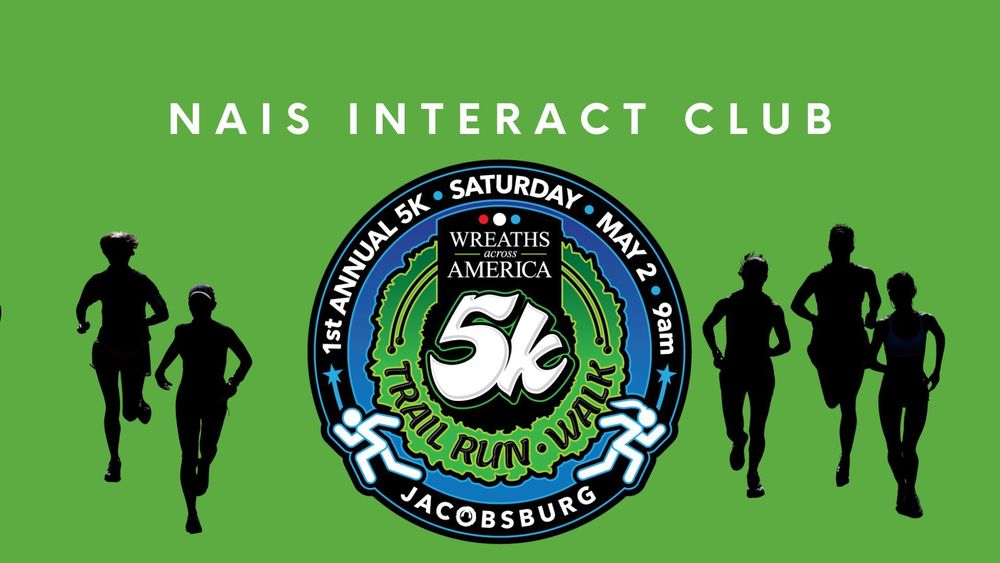runners advertising Interact Club 5k