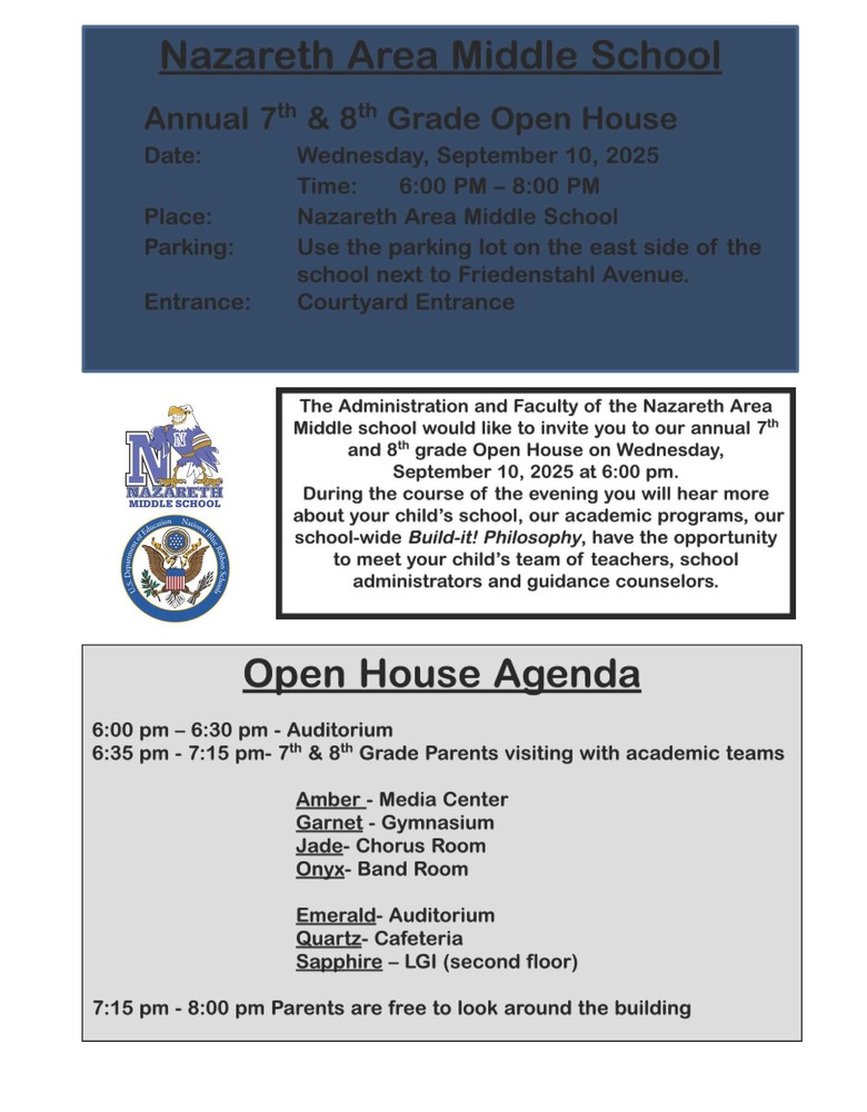 Middle School Open House