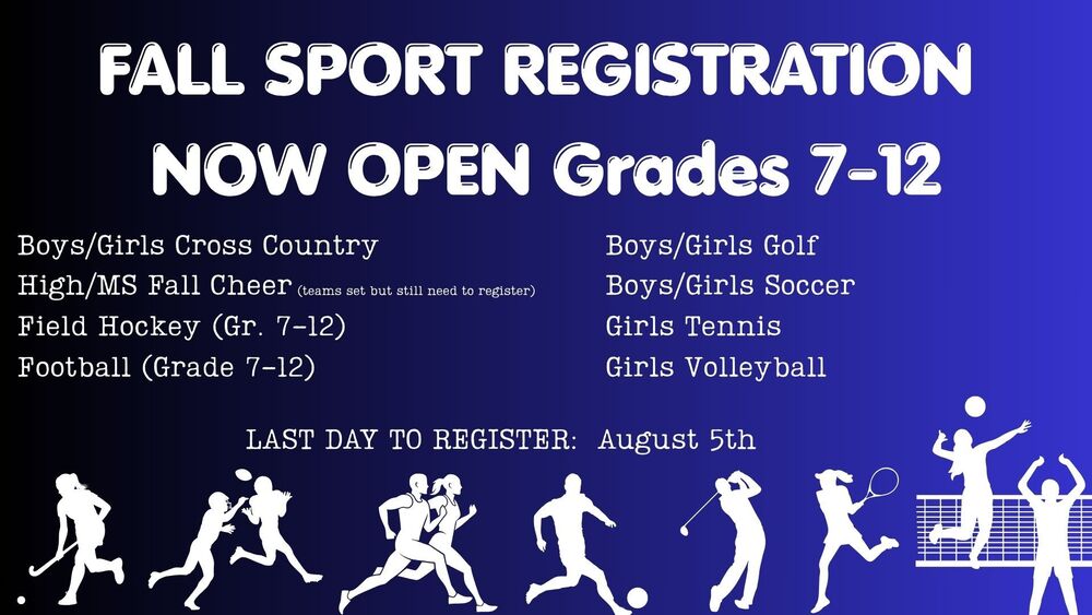 Fall sport registration information