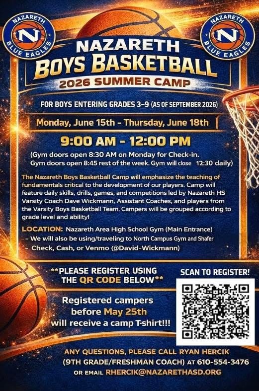 2026 Nazareth Boys Basketball Summer Camp