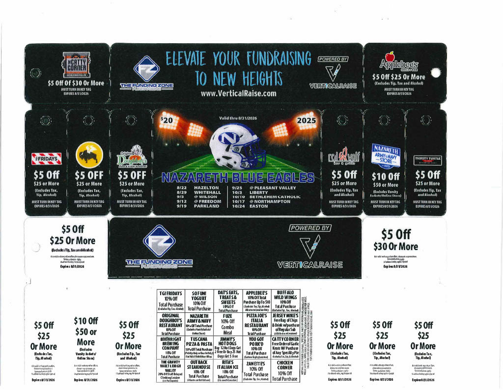 Nazareth Football Discount Card