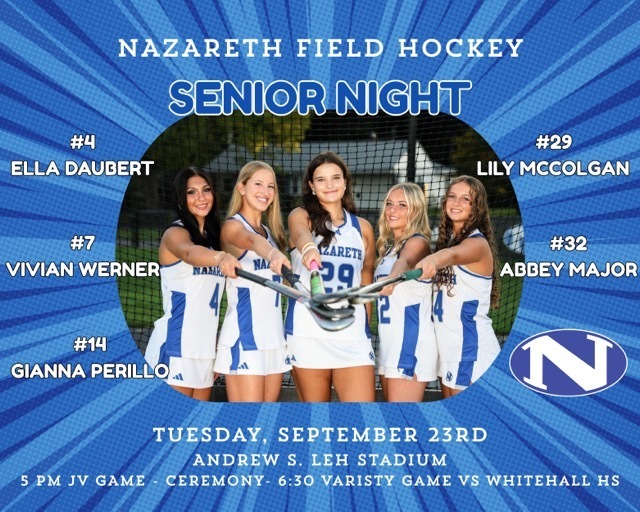 Nazareth Field Hockey Senior Night 9-23-25