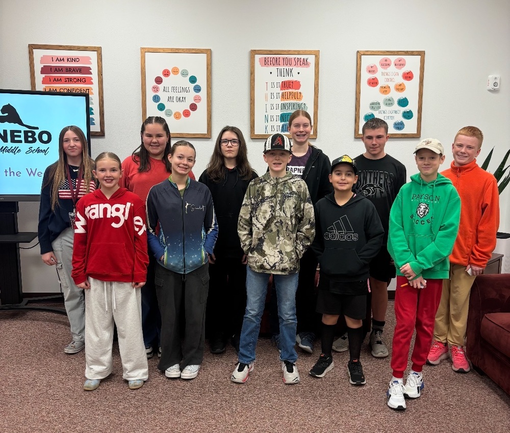 Students that received Climber of the Week award