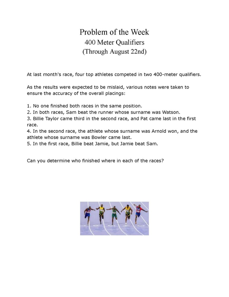 Math Problem of the Week