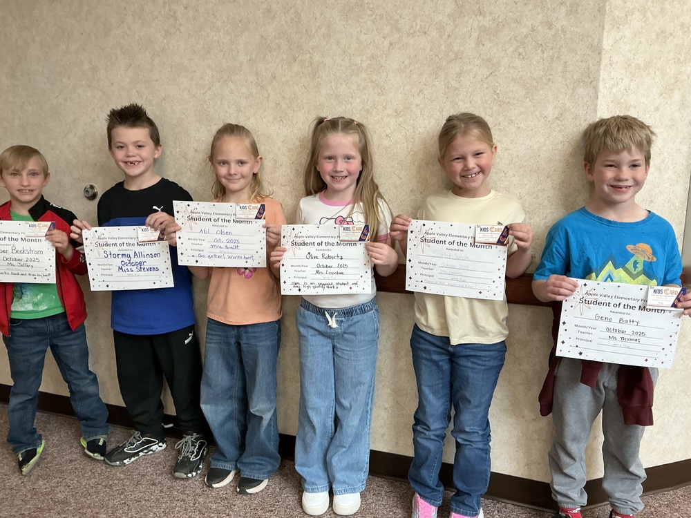 Oct students of the month