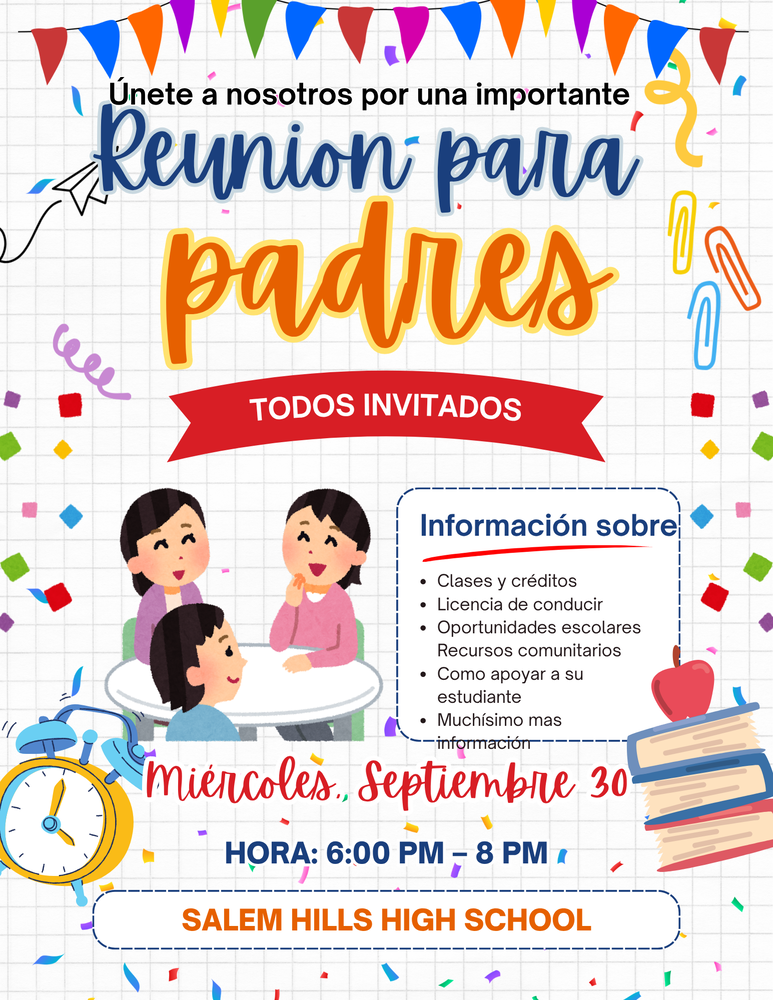 Latino Parents Night is September 30