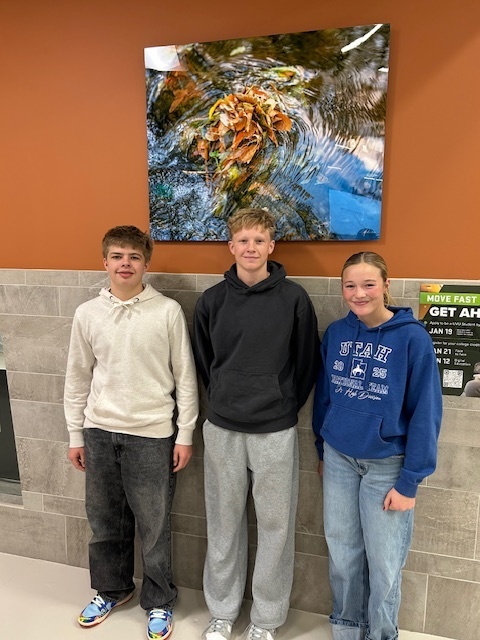 Tatum Koyle (Wrestling), Calder Robinson (Boys Basketball), and Briley Olsen ( Girls Basketball)