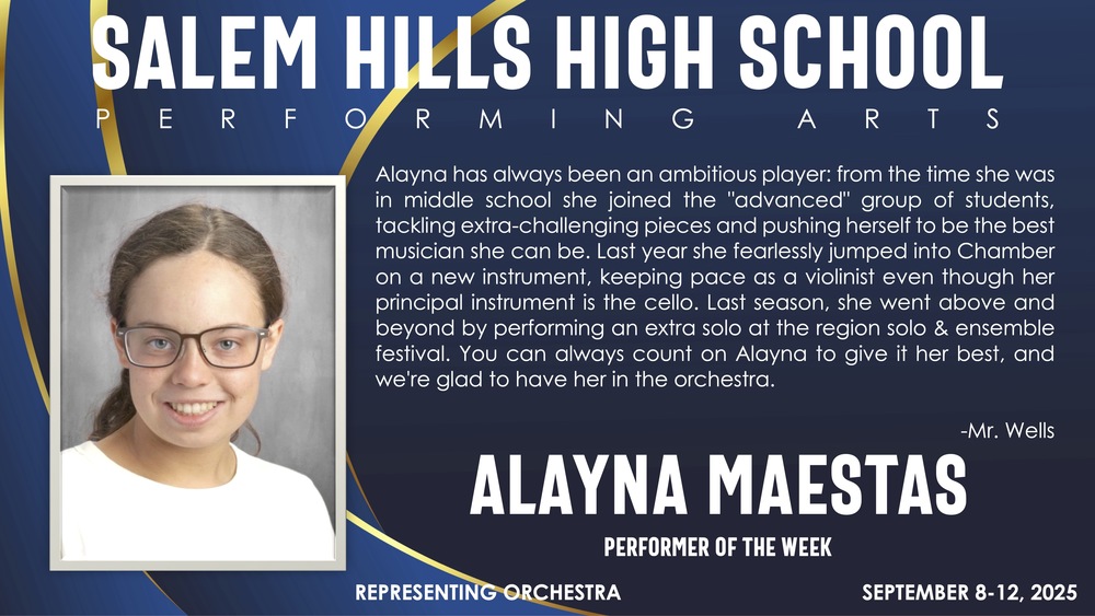 performer of the week: Alayna Maestas