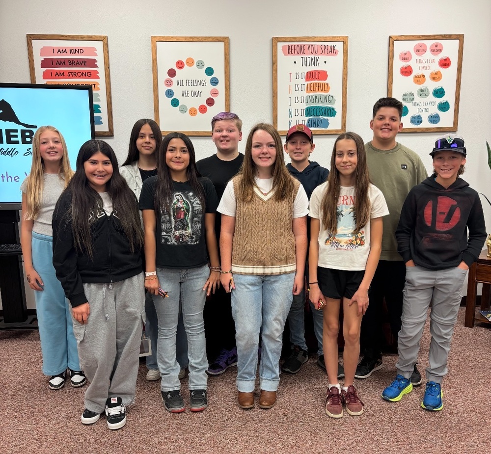 Students that received Climber of the Week award