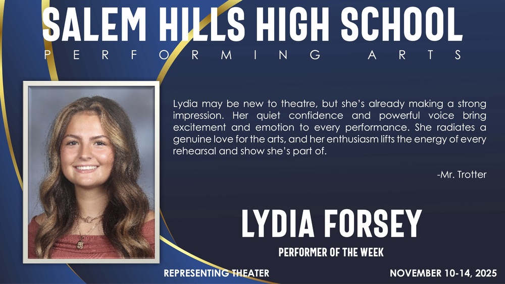 Performer of the Week- Lydia Forsey