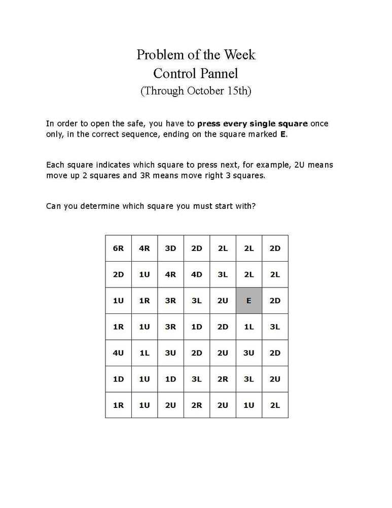 Math Problem of the Week