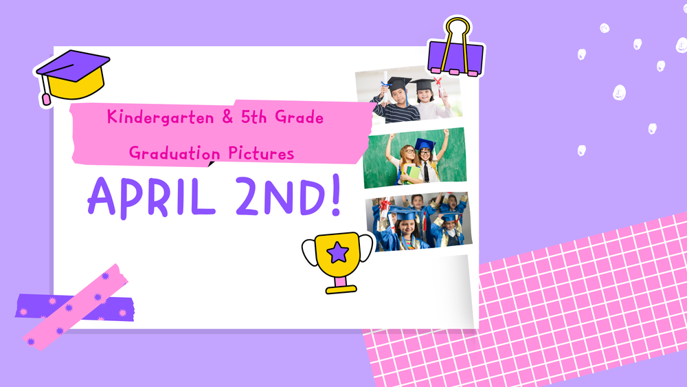 Kindergarten and 5th Grade Graduation Pictures