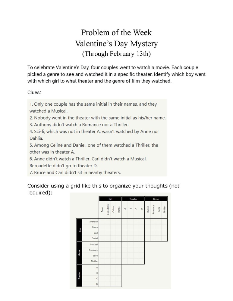 Math Problem of the Week