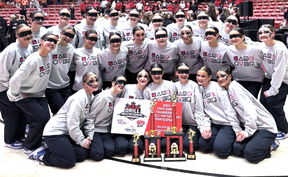 Drill Team wins several placings at their Drill invitational this weekend. Team with trophies