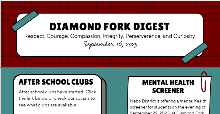 Diamond Fork Digest