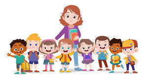 teacher with students