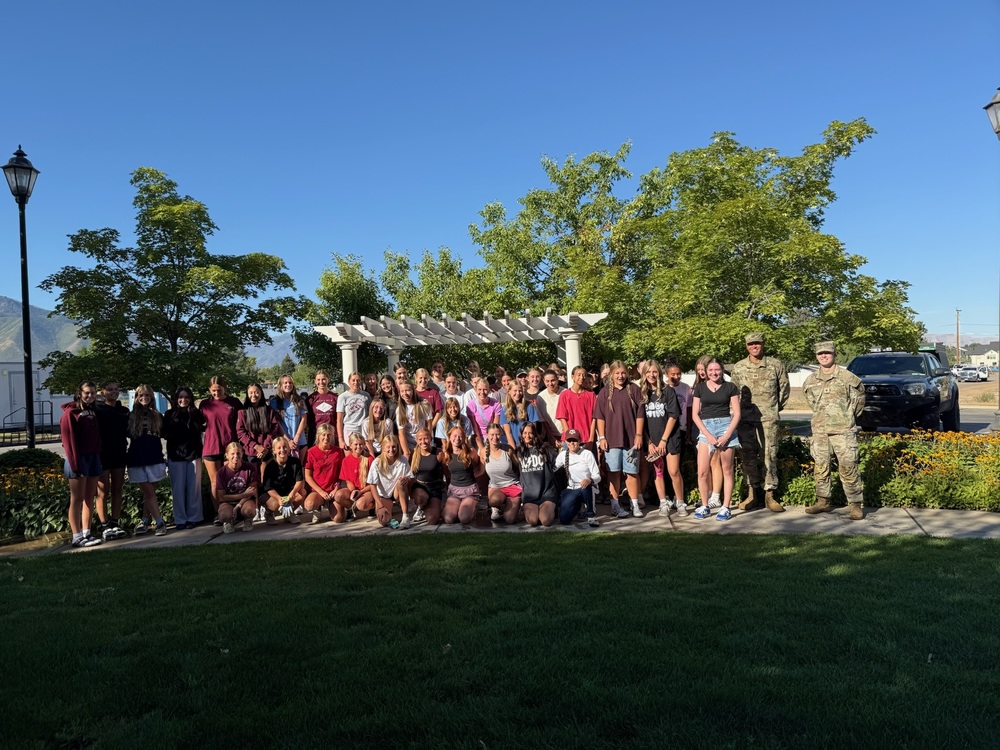 Student athletes with national guard