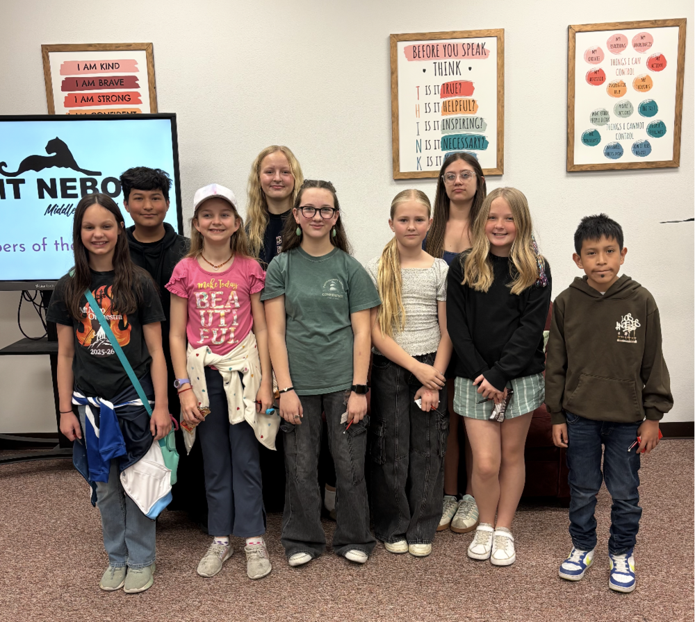 Students that received Climber of the Week award