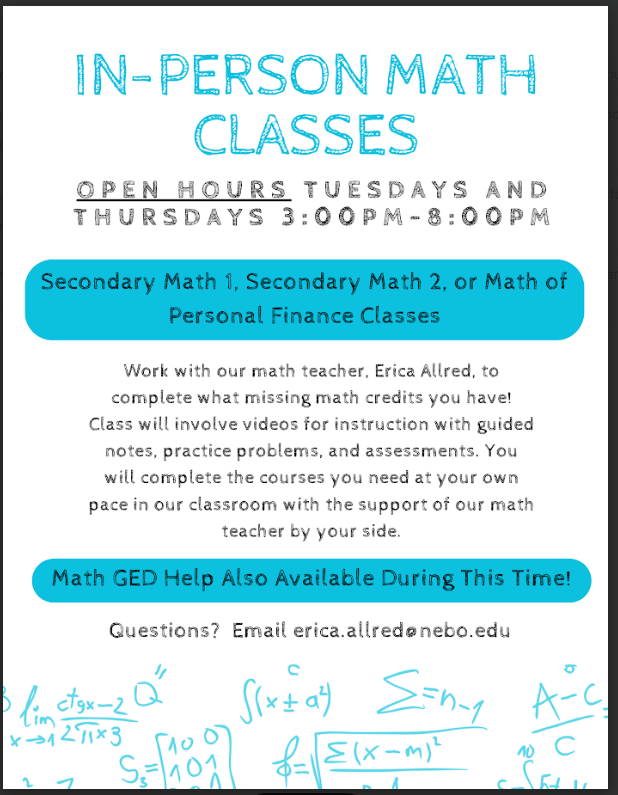 In-Person Math Classes