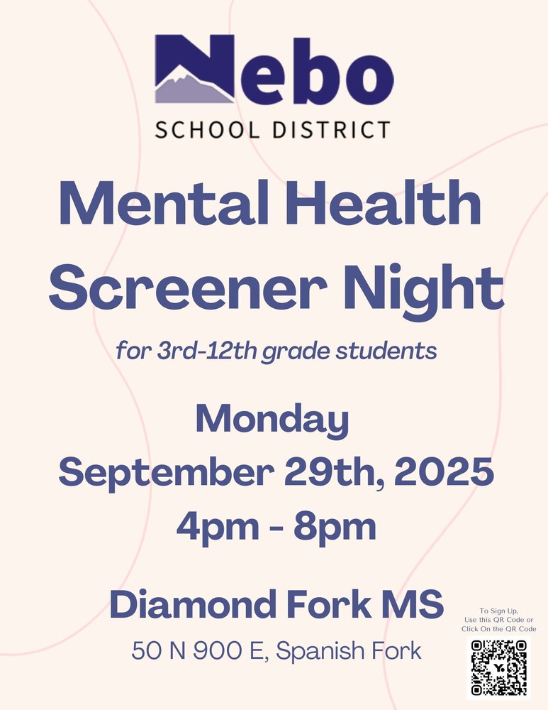 Mental health screener night flyer